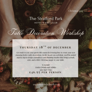 Festive Table Decoration - Thursday 18th December